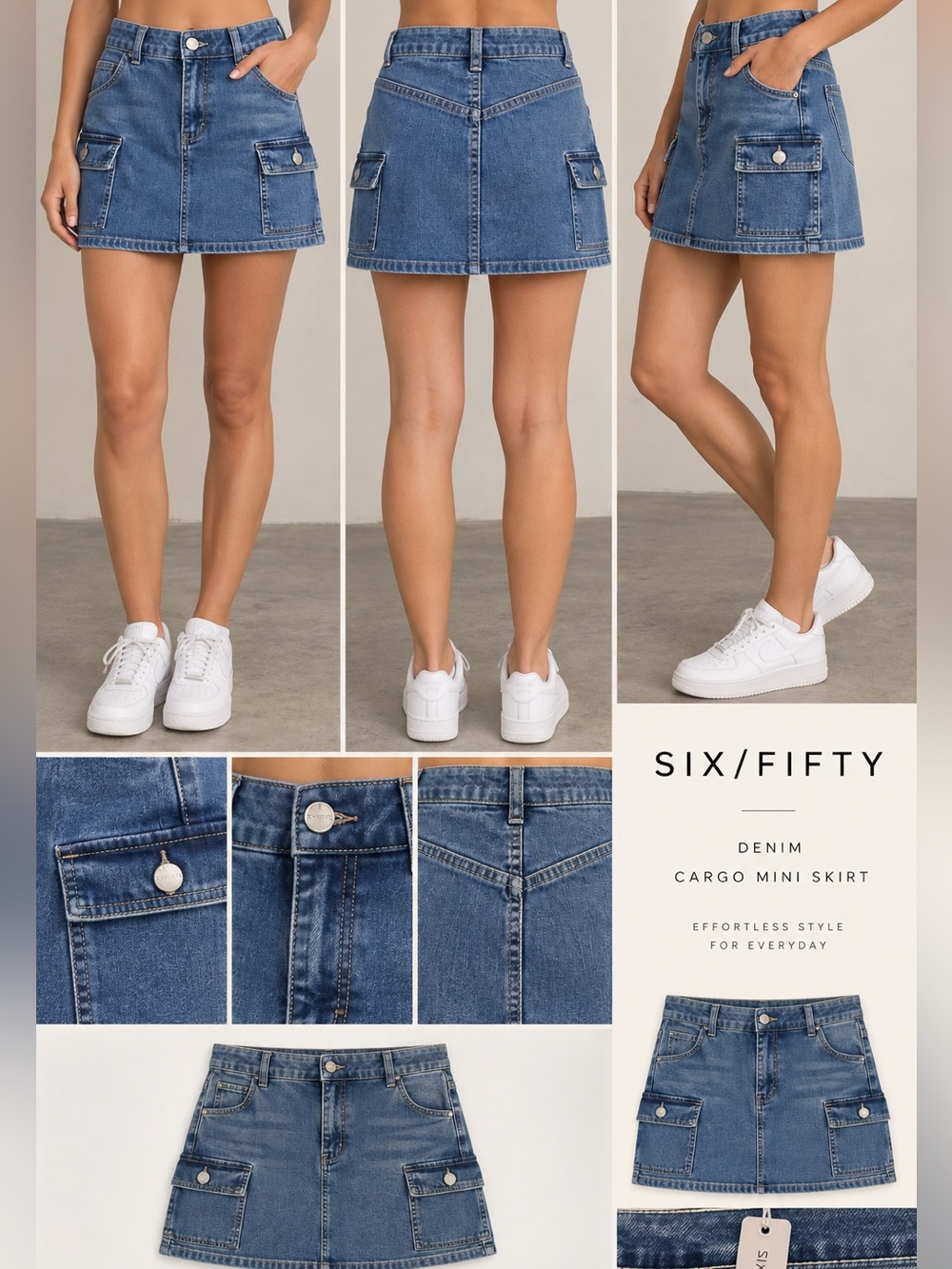 Denim Midi Skirt - XS - NWT